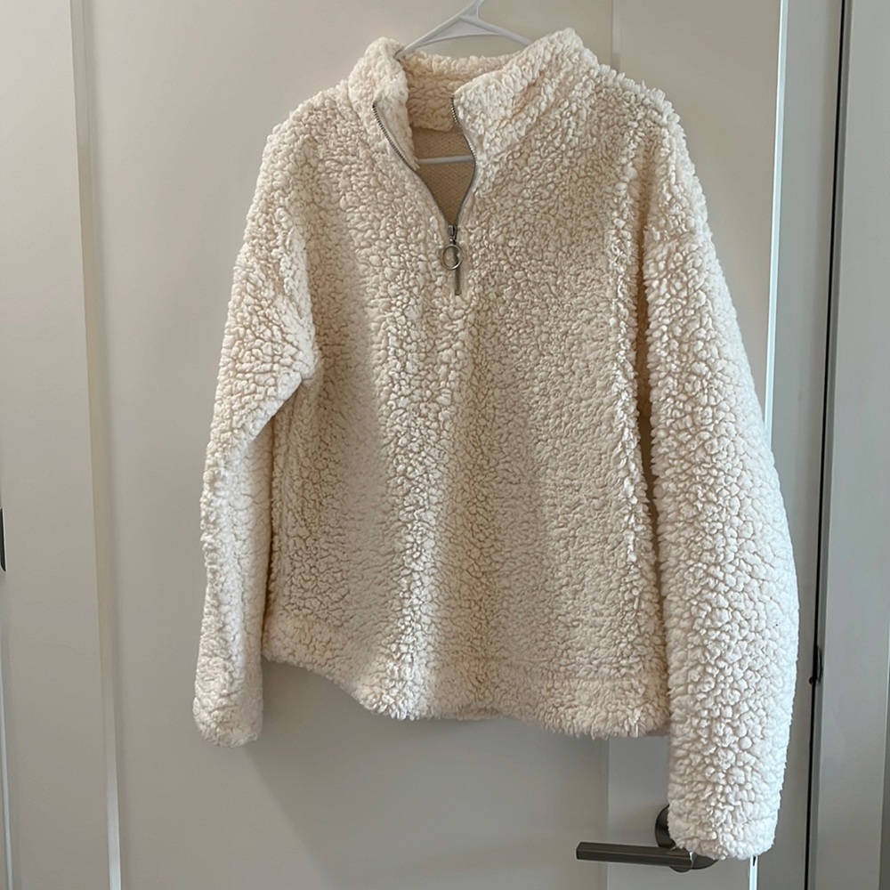 Jenny Boston Sherpa pullover quarter zip